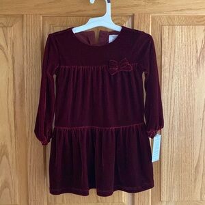 Toddler long sleeve velvet dress